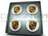 Wheel Caps "Crested" plastic concaved for Porsche (Set of 4)